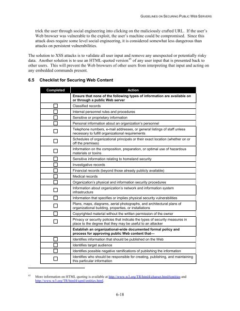 NIST 800-44 Version 2 Guidelines on Securing Public Web Servers