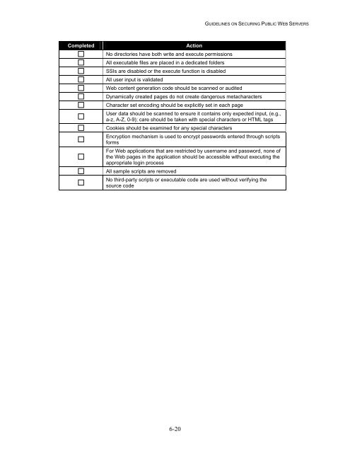 NIST 800-44 Version 2 Guidelines on Securing Public Web Servers