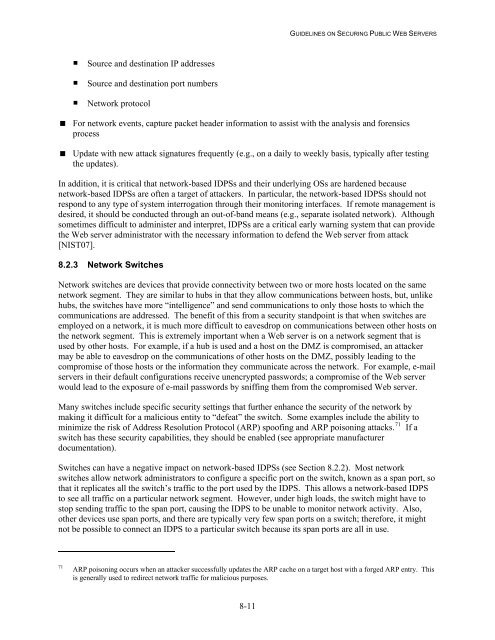 NIST 800-44 Version 2 Guidelines on Securing Public Web Servers