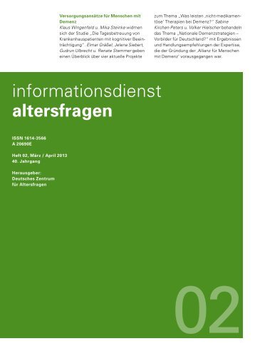 Heft 02/2013 - Deutsches Zentrum für Altersfragen