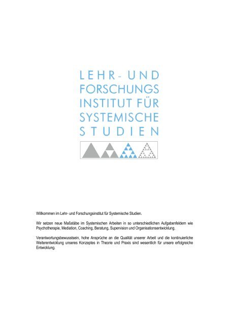 Systemischer Berater und Coach (SE) - Lehr- und Forschungsinstitut