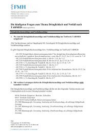 Die häufigsten Fragen zum Thema Dringlichkeit und Notfall ... - FMH