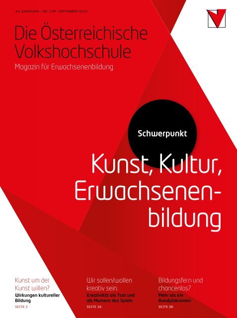 Kunst, Kultur, Erwachsenen- bildung