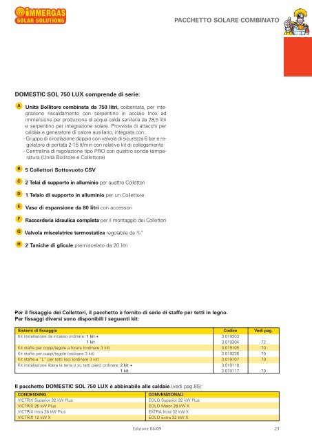 Schemi applicativi DOMESTIC SOL