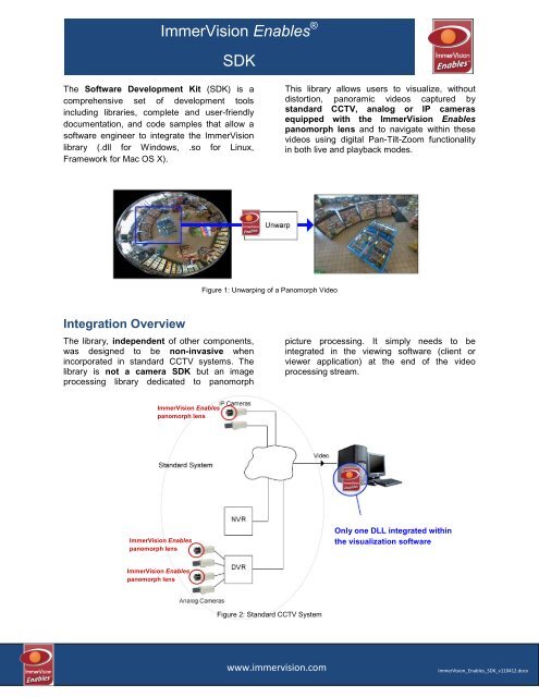 ImmerVision Enables Â® SDK technical summary (PDF)
