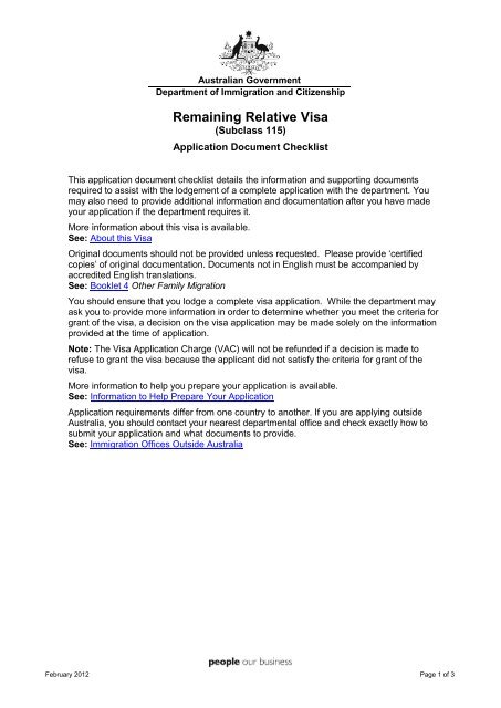 Remaining Relative Visa - Department of Immigration &amp; Citizenship