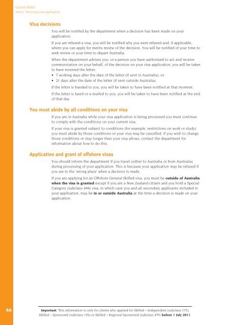 Booklet 6 - Department of Immigration & Citizenship