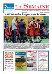 Le BC Moutier lorgne vers le titre - Immo Jura