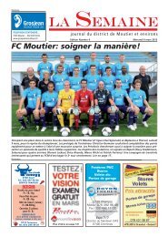 FC Moutier: soigner la maniÃ¨re! - Immo Jura