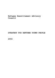 Strategy for Refugee Young People - Department of Immigration ...