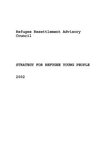 Strategy for Refugee Young People - Department of Immigration ...