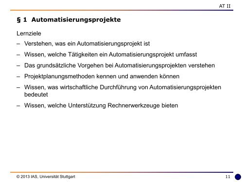 1 Automatisierungsprojekte - Universität Stuttgart
