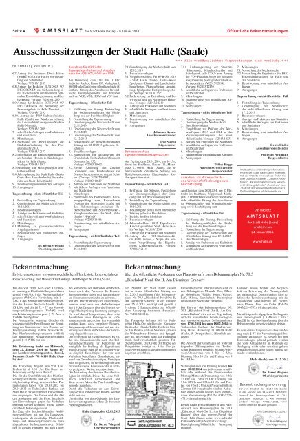Amtsblatt Nr. 1 vom 9. Januar 2014 - Stadt Halle (Saale)
