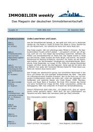 IMMOBILIEN weekly Ausgabe 44 vom 02 Dezember 2009