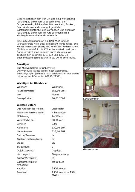 3-Zimmer-Wohnung in KÃ¶ln-Hochkirchen Objekt ... - Zirwes Immobilien