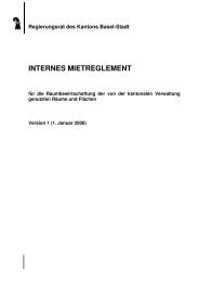 Internes Mietreglement - Immobilien Basel-Stadt