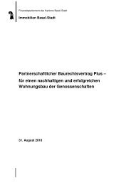 Partnerschaftlicher Baurechtsvertrag Plus - Immobilien Basel-Stadt