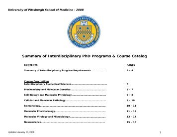 IBGP Course Catalog - University of Pittsburgh