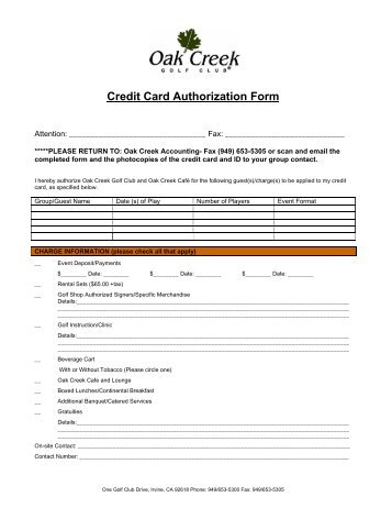 Credit Card Authorization Form - IMN