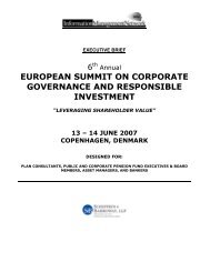 european summit on corporate governance and responsible ... - IMN