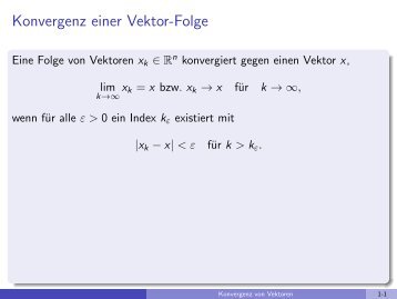 Konvergenz einer Vektor-Folge - imng