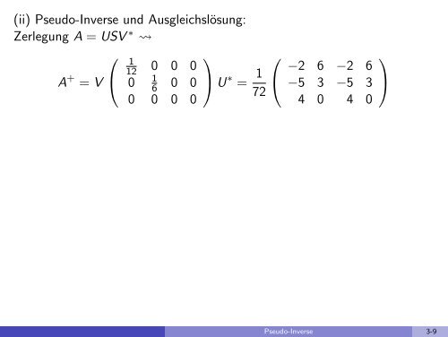 Pseudo-Inverse - imng