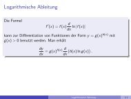 Logarithmische Ableitung - imng