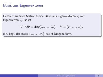 Basis aus Eigenvektoren - imng