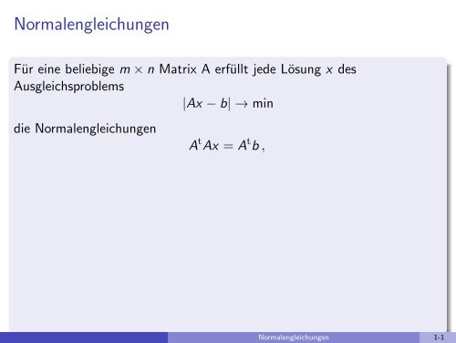 Normalengleichungen - imng