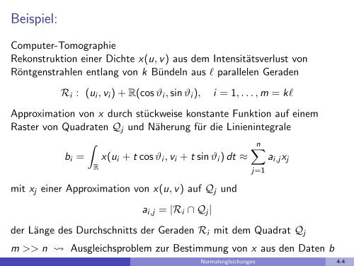 Normalengleichungen - imng