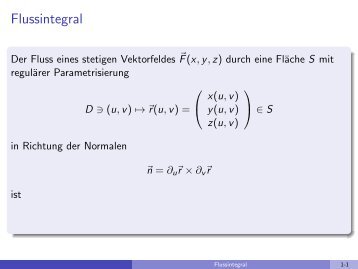 Flussintegral - imng