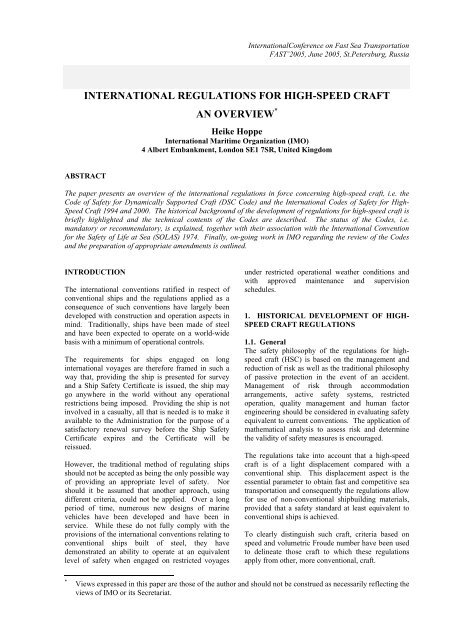 Operating Speed - an overview