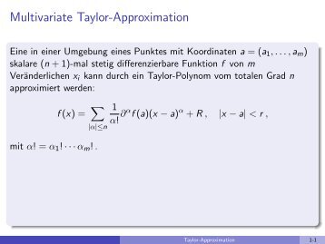 Multivariate Taylor-Approximation - imng