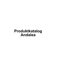 Produktkatalog Andalea