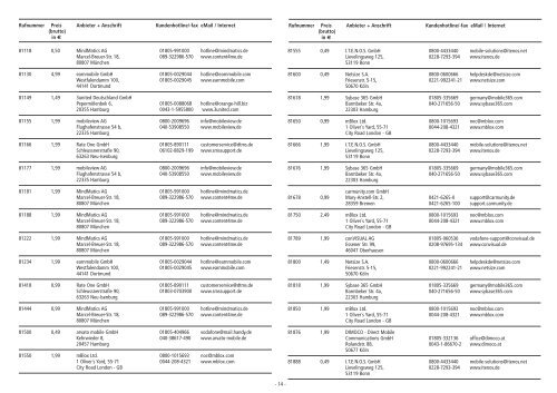 Preisliste Mobil:layout 1