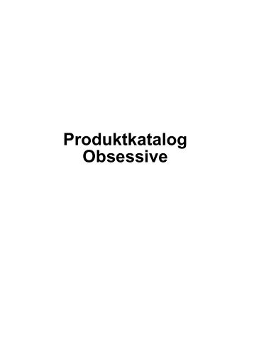 Produktkatalog Obsessive