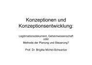 Konzeptionen und Konzeptionsentwicklung: