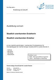 Ausbildung zur/zum Staatlich anerkannten Erzieherin ... - GGSD