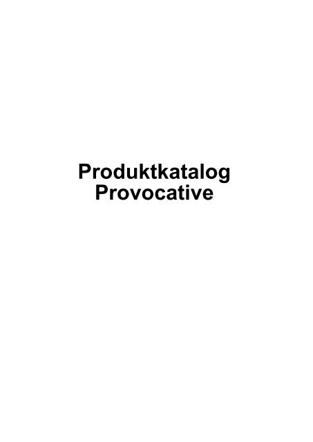 Produktkatalog Provocative