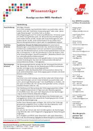 Auszüge aus dem INES-Handbuch - Gew-koeln.de