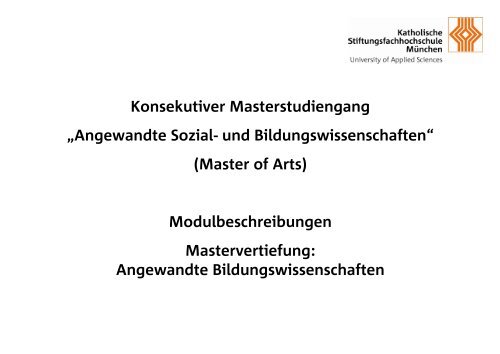 Angewandte Sozial- und Bildungswissenschaften