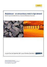 Molybdenum - an extraordinary metal in high demand - IMOA