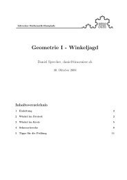 Geometrie I - Winkeljagd - Schweizer Mathematik-Olympiade