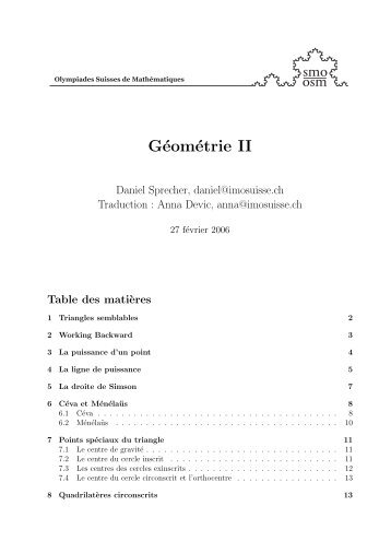 GÃ©omÃ©trie II