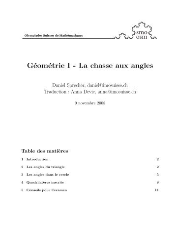 GÃ©omÃ©trie I - La chasse aux angles