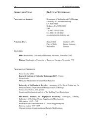 CV Dr. Stefan Westermann 1 Department of Molecular and ... - IMP