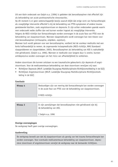 richtlijn Vroegtijdige psychosociale interventies na rampen - Impact