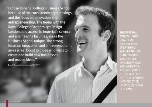 The ImperIal mBa - Imperial College London