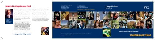 Annual Fund brochure - Imperial College London