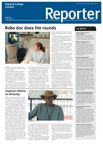 Issue 153, 25 May 2005 (in pdf) - Imperial College London